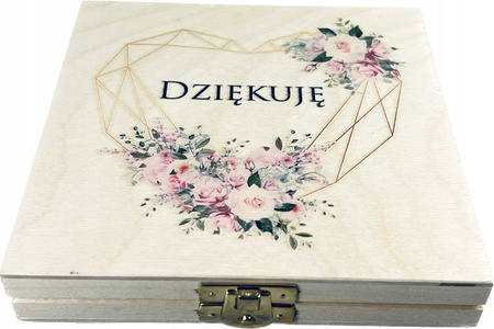  DREWNIANA SZKATUŁKA BABCIA Z NAPISEM SERCE 