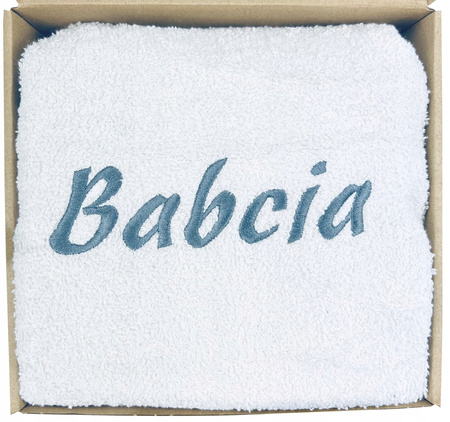 UPOMINEK NA DZIEŃ BABCI RĘCZNIK BABCIA PREZENT GOTOWY DO WRĘCZENIA