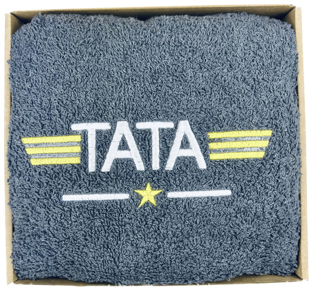 UPOMINEK NA DZIEŃ TATY RĘCZNIK TATA SERCE PREZENT GOTOWY DO WRĘCZENIA