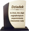 PREZENT DLA DZIADKA STATUETKA DZIADEK Z NAPISEM NA DZIEŃ DZIADKA DREWNIANA