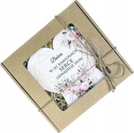 STATUETKA SERCE PREZENT NA DZIEŃ BABCI UPOMINEK Z NADRUKIEM