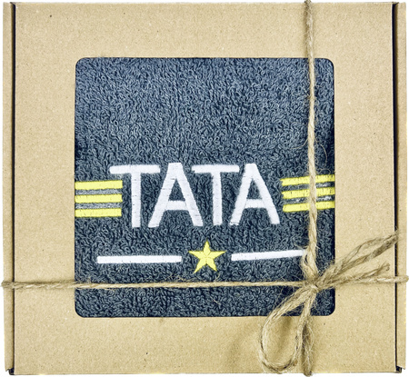 UPOMINEK NA DZIEŃ TATY RĘCZNIK TATA SERCE PREZENT GOTOWY DO WRĘCZENIA