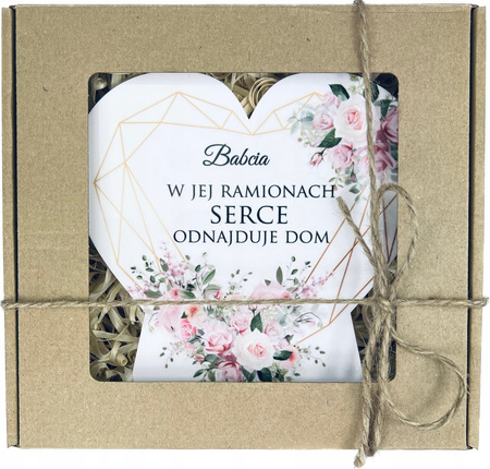 STATUETKA SERCE PREZENT NA DZIEŃ BABCI UPOMINEK Z NADRUKIEM
