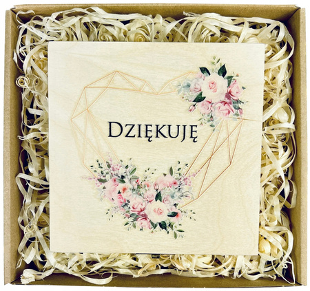  DREWNIANA SZKATUŁKA BABCIA Z NAPISEM SERCE 