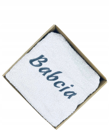 UPOMINEK NA DZIEŃ BABCI RĘCZNIK BABCIA PREZENT GOTOWY DO WRĘCZENIA