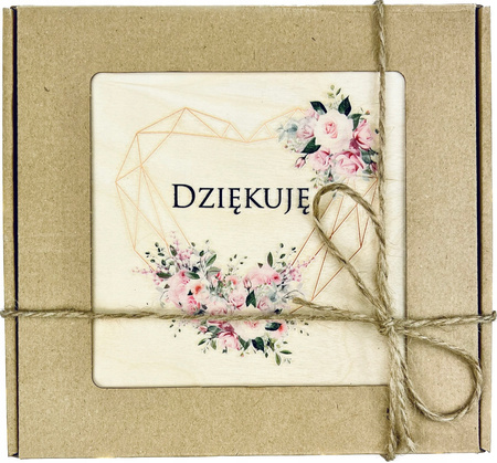 PREZENT NA DZIEŃ BABCI DZIADKA DREWNIANE PUDEŁKO PODZIĘKOWANIE ZŁOTE SERCE