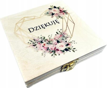  DREWNIANA SZKATUŁKA BABCIA Z NAPISEM SERCE 
