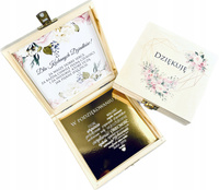 PREZENT NA DZIEŃ BABCI DZIADKA DREWNIANE PUDEŁKO PODZIĘKOWANIE ZŁOTE SERCE