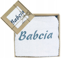 UPOMINEK NA DZIEŃ BABCI RĘCZNIK BABCIA PREZENT GOTOWY DO WRĘCZENIA